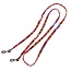 Fako Bijoux® - Brillenkoord - Inka - 70cm - Donkerrood
