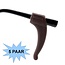 Fako Bijoux® - Anti-slip Oorhaakjes - Brilhaakjes - Siliconen - Bruin - 5 paar
