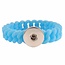 Fako Bijoux® - Armband - Click Buttons - Siliconen - Blauw