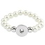 Fako Bijoux® - Armband Voor Click Buttons - Kralen - Parel
