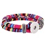 Fako Bijoux® - Armband Voor Click Buttons - Inka - Regenboog Fuchsia