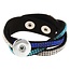 Fako Bijoux® - Armband - Click Buttons - Vlecht - Blauw