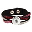 Fako Bijoux® - Armband - Click Buttons - Vlecht - Roze