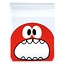 Fako Bijoux® - 100x Uitdeelzakjes - Cellofaan Plastic Traktatie Kado Zakjes - Snoepzakjes - Monster - 10x10cm - Rood