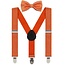 Fako Fashion® - Kinder Bretels Met Vlinderstrik - Stipjes - 65cm - Oranje