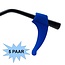Fako Bijoux® - Anti-slip Oorhaakjes - Brilhaakjes - Siliconen - Blauw - 5 paar