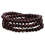 Fako Bijoux® - Buddha Armband - Sandelhout - Classic - 8mm - Roodbruin