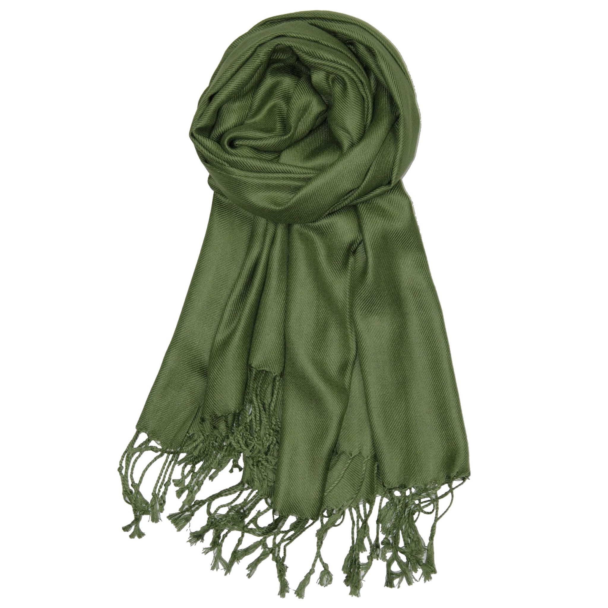 Оливковый шарф. Платок оливкового цвета.