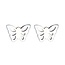 Fako Bijoux® - Oorbellen - Steker - RVS - Stainless Steel - Vlinder