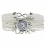 Fako® - Armband Horloge - Multi Infinity Uiltjes Love - Wit