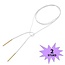 Fako Bijoux® - Choker - Velours - 150cm - Wit - Goudkleurig - 2 Stuks