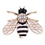 Fako Bijoux® - Broche - Bij - Bee - Kristal - 27x34mm - Wit