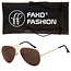 Fako Fashion® - Kinder Pilotenbril - Aviator Zonnebril - Goud - Bruin