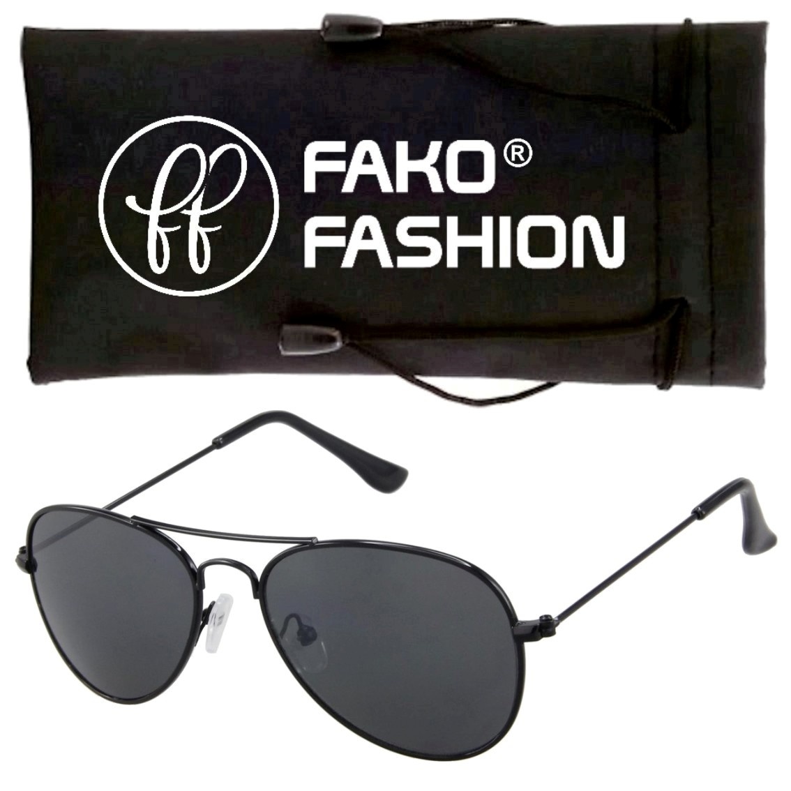 scheepsbouw Herinnering Verouderd Fako Fashion® - Pilotenbril - Aviator Zonnebril - Zwart - Fako Bijoux