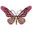 Fako Bijoux® - Broche - Vlinder - 76x44mm - Roze/Groen