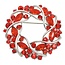 Fako Bijoux® - Broche - Krans - Kristal - Ø 49mm - Zilver - Rood