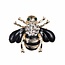 Fako Bijoux® - Broche - Bij - Bee - Kristal - 31x24mm - Zwart