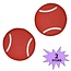 Fako Bijoux® - Tennisdemper - Tennisbal - Rood - 2 Stuks