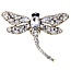 Fako Bijoux® - Broche - Libelle - XXL - 67x94mm - Goudkleurig