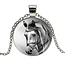 Fako Bijoux® - Ketting - Cabochon - Paardenhoofd - Zwart/Wit