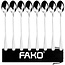 Fako Bijoux® - 8 Lange Lepels - Latte Macchiato - Longdrink - Cocktail - Dessert - IJs - Koffie - Zilver - 8 Stuks - Bewaarzakje