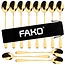 Fako Bijoux® - 12 Lange Lepels - Latte Macchiato - Longdrink - Cocktail - Dessert - IJs - Koffie - Goud - 12 Stuks - Bewaarzakje