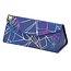Fako Bijoux® - Brillenkoker - Opvouwbaar - 16x7x6.5cm - Spider - Blauw