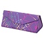 Fako Bijoux® - Brillenkoker - Opvouwbaar - 16x7x6.5cm - Spider - Paars