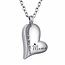 Fako Bijoux® - Ashanger / Assieraad - Hart - Mama - Edelstaal - Zilverkleurig
