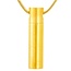 Fako Bijoux® - Ashanger / Assieraad - Cilinder - Edelstaal - 8x33mm - Goudkleurig