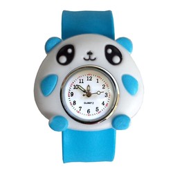 Fako® - Kinderhorloge - Slap On - Panda - Blauw Wit