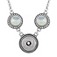 Fako Bijoux® - Ketting Voor Click Buttons - Exclusive - Kristal Zilverkleurig
