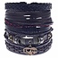 Fako Bijoux® - Armband - Leder - Set Vintage - Hart