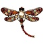Fako Bijoux® - Broche - Libelle - XXL - 67x94mm - Bruin
