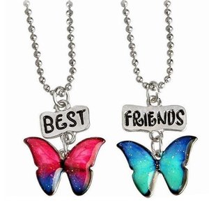 Vruchtbaar Vervloekt staking Fako Bijoux® - Vriendschapsketting - Vlinders - BFF Ketting - Best Friends  - Butterflies - Fako Bijoux