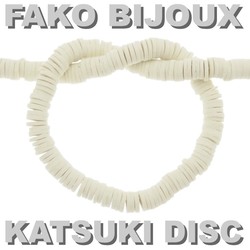 Fako Bijoux® - Katsuki Disc Kralen - Polymeer Kralen - Surf Kralen - Kleikralen - 6mm - 350 Stuks - Crème