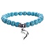 Fako Bijoux® - Armband - Turquoise Kralen - Dolfijn - 8mm