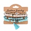 Fako Bijoux® - Armband Set - Boho - Bohemian - Hamsa - Turquoise