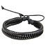 Fako Bijoux® - Armband - Leder - Snake - Zwart