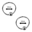 Fako Bijoux® - Ball Closure Piercing - Ring - 10mm - Zilverkleurig - 2 Stuks