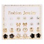 Fako Bijoux® - 12 Paar Oorbellen Op Kaart - Steker - Mix - 12 Paar - Peace & Love - Copy