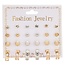 Fako Bijoux® - 12 Paar Oorbellen Op Kaart - Steker - Mix - 12 Paar - Peace & Joy
