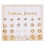 Fako Bijoux® - 12 Paar Oorbellen Op Kaart - Steker - Mix - 12 Paar - Peace & Hope