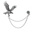 Fako Bijoux® - Broche - Adelaar - Kristal - 35x40mm - Zilverkleurig