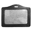 Fako Bijoux® - Badgehouder - PU Leder - Horizontaal - Zwart - VOORRAAD