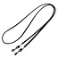 FFako Bijoux® - Brillenkoord - Faux Suede - Suede Look - Kunstleer - 4mm - 70cm - Zwart