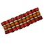 Fako Bijoux® - Armband - Hout - Breed - Rood/Wit/Oranje