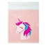 Fako Bijoux® - 100x Eenhoorn / Unicorn Uitdeelzakjes - Cellofaan Plastic Traktatie Kado Zakjes - Snoepzakjes - Kinderfeestje - Eenhoorn Print - 10x10cm - 100 Stuks
