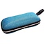 Fako Bijoux® - Brillenkoker - Hard Case - Met Rits - Canvas - Blauw