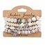 Fako Bijoux® - Armband Set - Boho - Bedels - Wit
